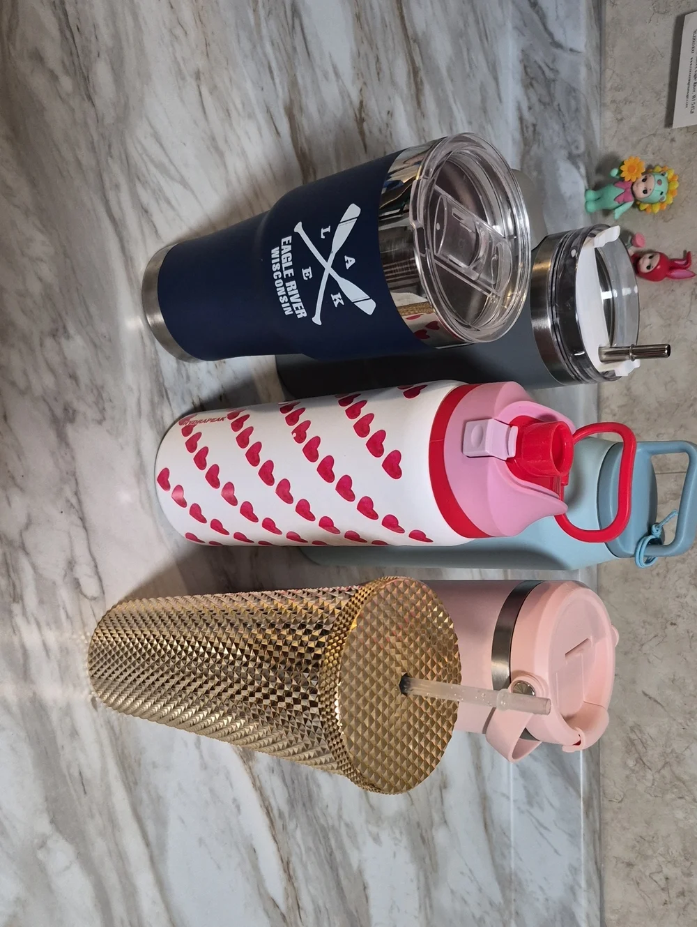 Lot of 7 Mixed Travel Tumblers – Hydrapeak, Sabrina & More – Insulated